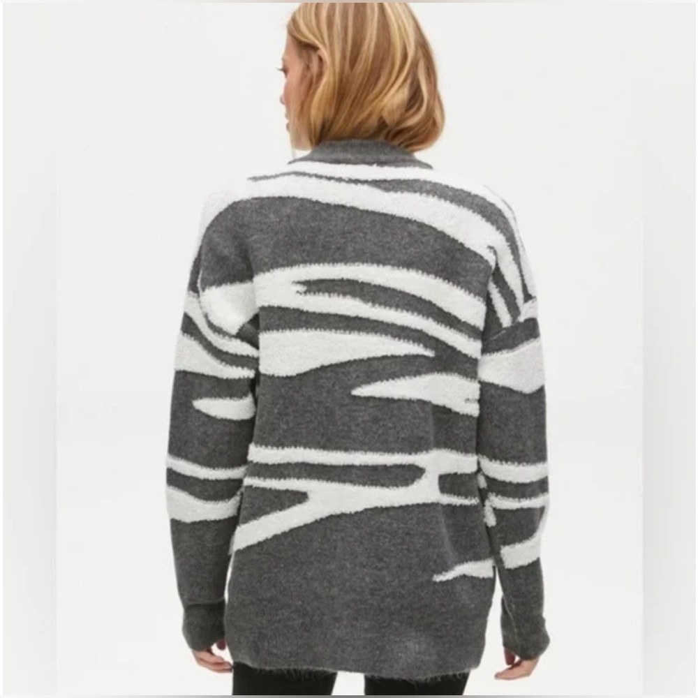 MICHAEL STARS Nell Cardigan In Charcoal Combo NWT 3x - Picture 3 of 7